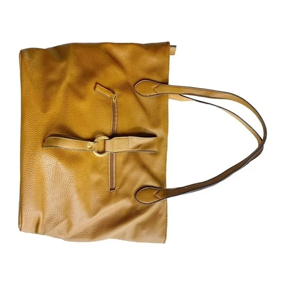 David Jones Paris Dark Beige Taupe Zippered Purse - Picture 3 of 5